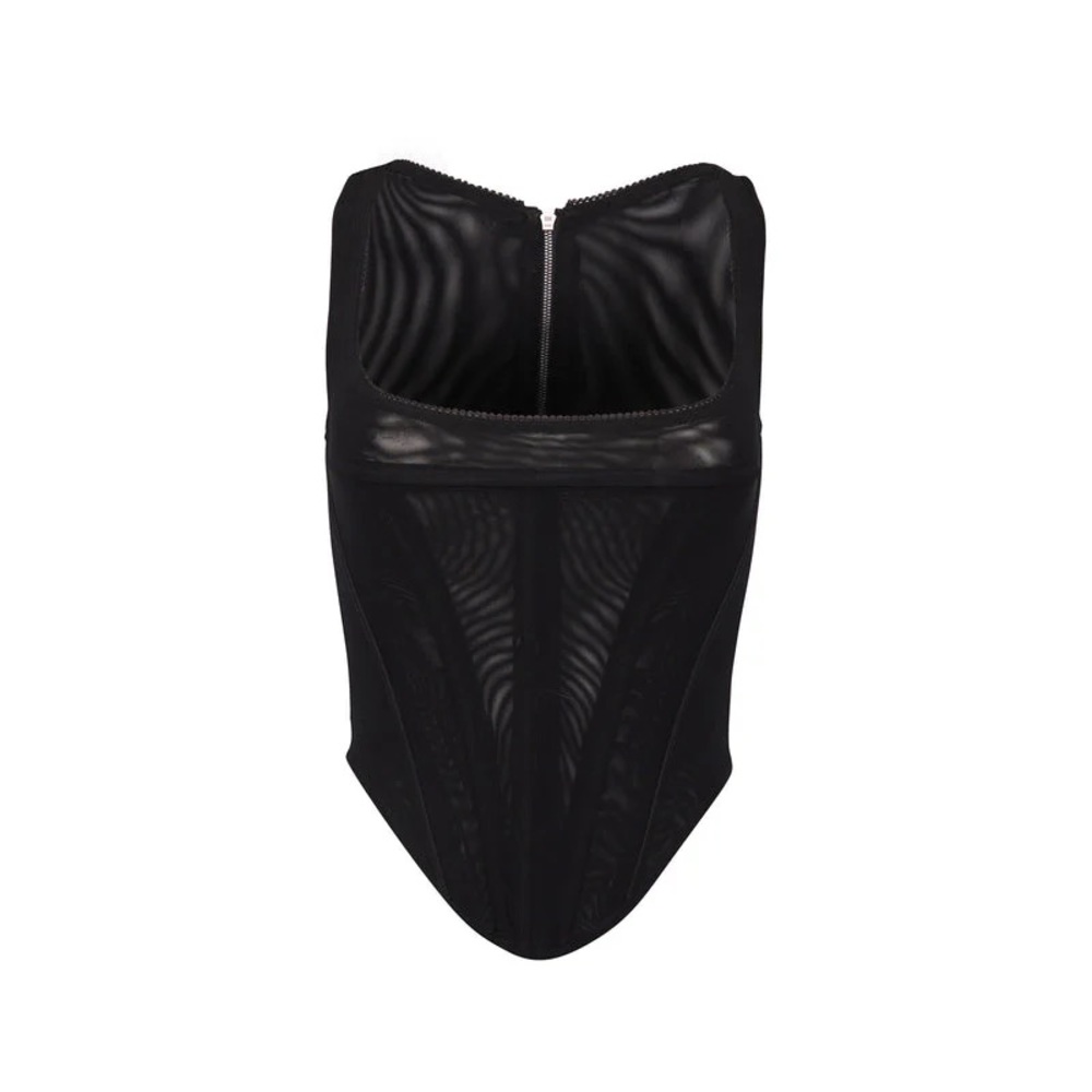 NWOT Miaou Black Campbell Corset Top